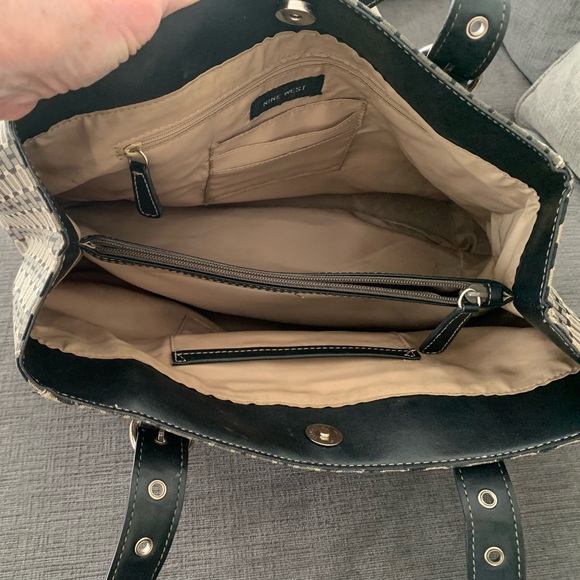 Nine West Black and Gray Geometric Shoulder Bag - Picture 12 of 15